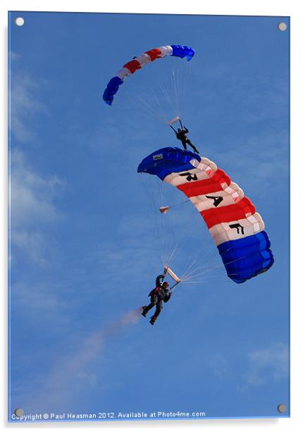RAF Falcons parachute display team Acrylic by P H
