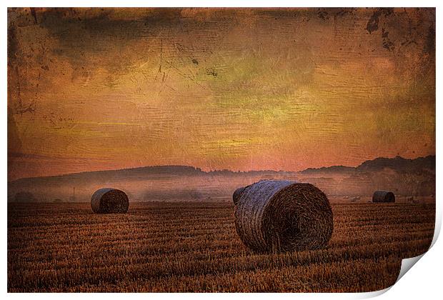 textured misty morning 2 Print by kevin wise