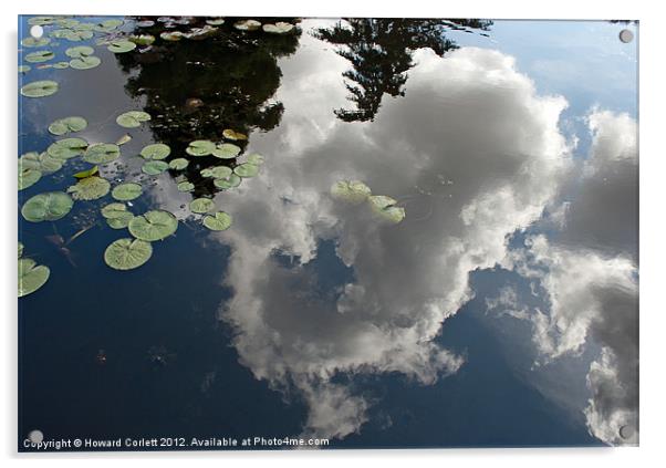 Reflected clouds Acrylic by Howard Corlett