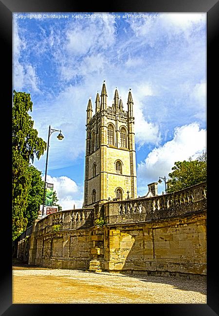 Magdalen Tower Oxford Framed Print by Christopher Kelly