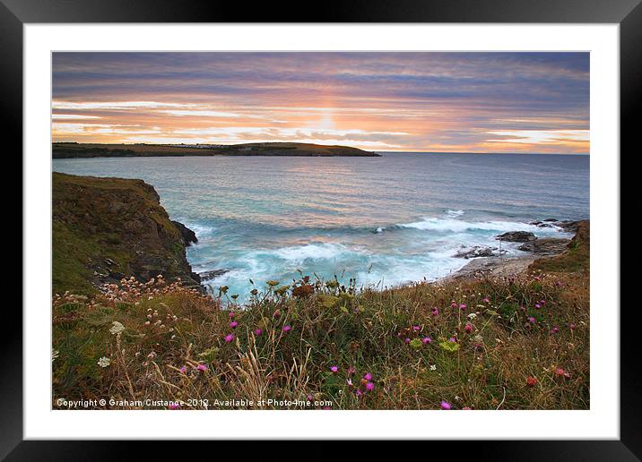 Cornish Sunset Framed Mounted Print by Graham Custance