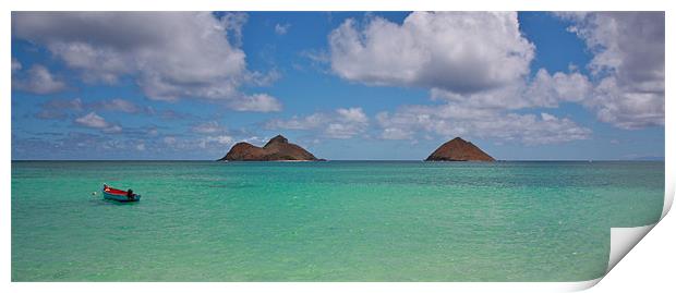 Lanikai Beach, Oahu, Hawaii Print by Paul Hutchings 