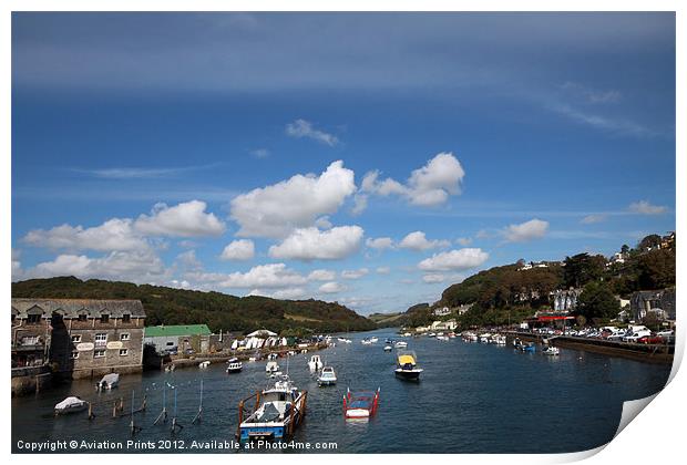 Looe Harbour Cornwall Print by Oxon Images