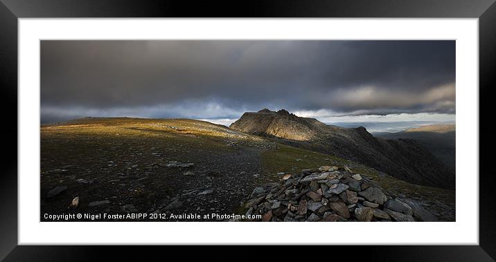 Castell y Gwynt Evening glow Framed Mounted Print by Creative Photography Wales