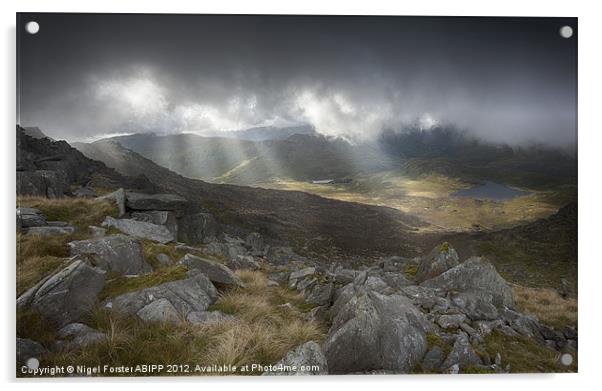 Snowdonia sunburst Acrylic by Creative Photography Wales