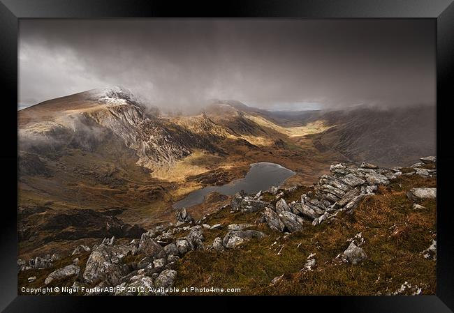 Y Garn Winter view Framed Print by Creative Photography Wales