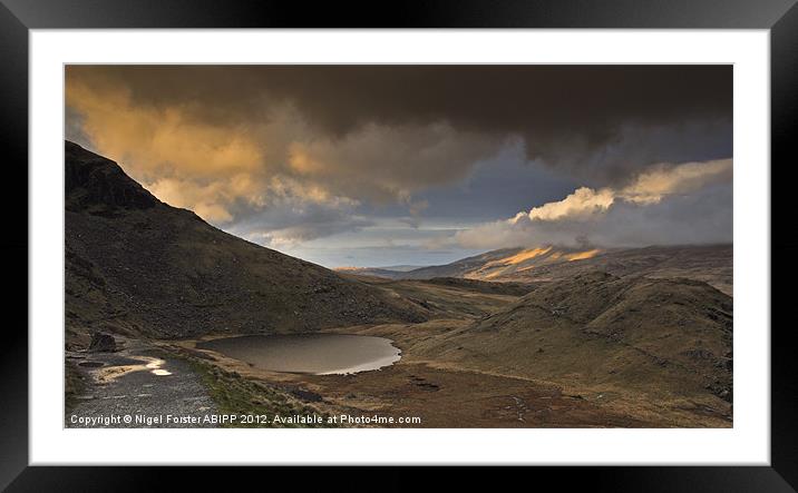 Moel Siabod evening view Framed Mounted Print by Creative Photography Wales