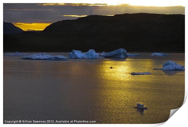 Iceberg Sunset Print by Gillian Sweeney