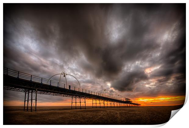 Southport Pier at Sunset - HDR Print by Jeni Harney