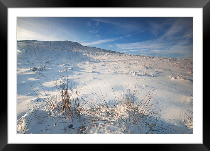 Winter, Win Hill Framed Mounted Print by Richard Cooper