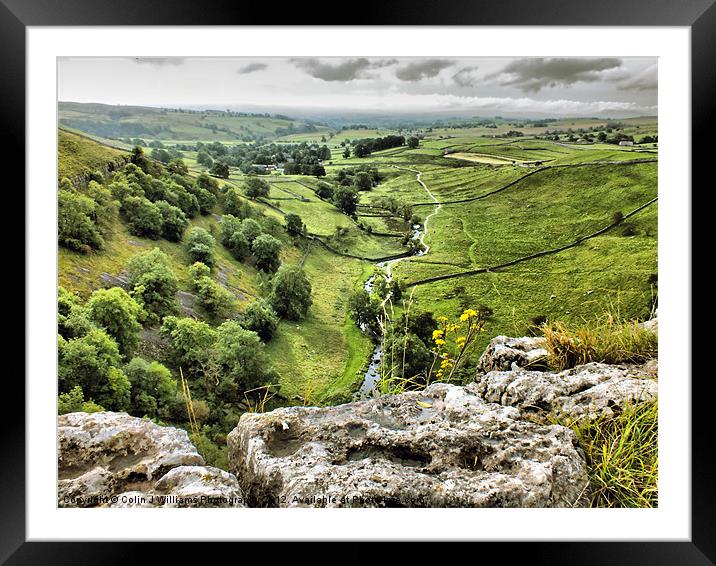 Malham Cove The View. Framed Mounted Print by Colin Williams Photography