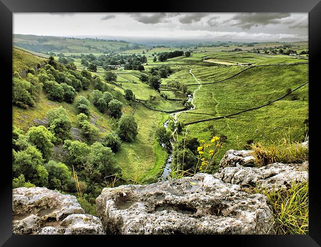Malham Cove The View. Framed Print by Colin Williams Photography
