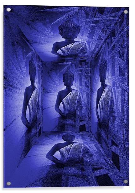 Buddha 3D Acrylic by Sandra Beikirch