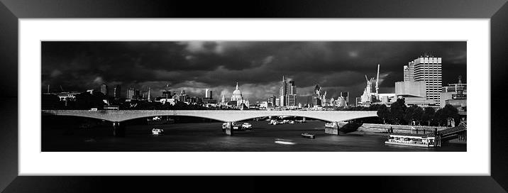 London  Skyline Waterloo  Bridge Framed Mounted Print by David French