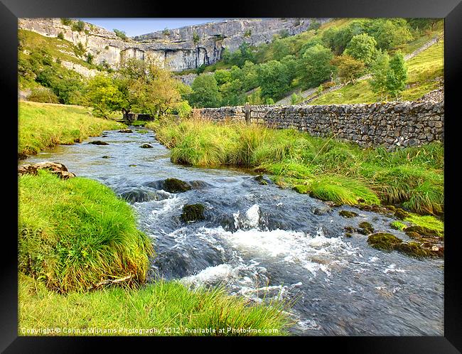 Valley Below Malham  Cove Framed Print by Colin Williams Photography