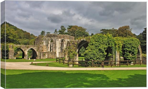 Grey Sky above the Ruins. Canvas Print by Becky Dix