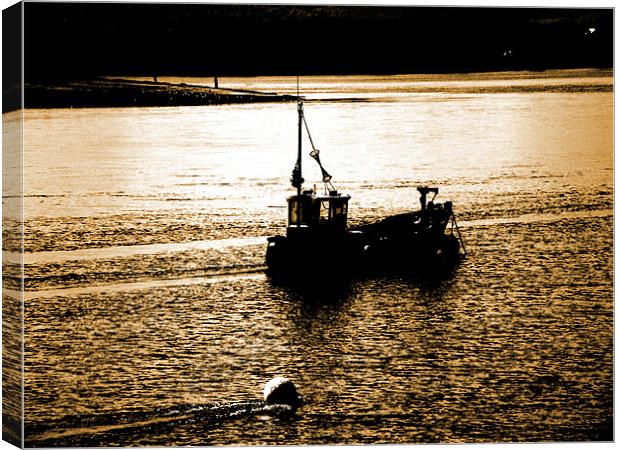 Fishing Boat on the Forth Canvas Print by Nick Murphy