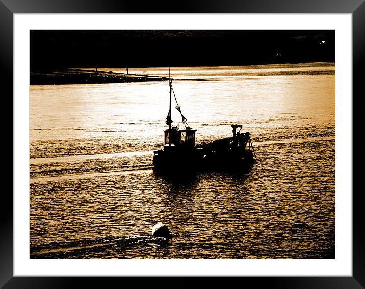 Fishing Boat on the Forth Framed Mounted Print by Nick Murphy