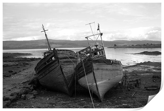 Isle of Mull Boats Print by Lisa Shotton