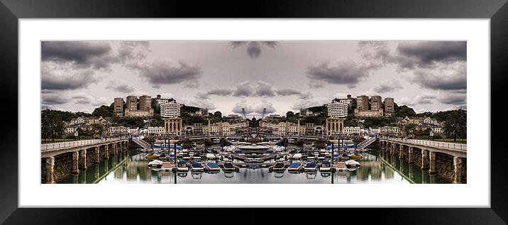 Torquay Harbour, Creative Framed Mounted Print by Louise Wagstaff