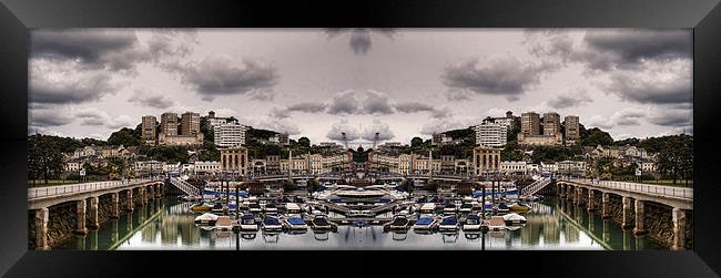 Torquay Harbour, Creative Framed Print by Louise Wagstaff