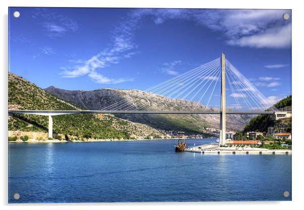 Franjo Tudman Bridge Acrylic by Tom Gomez