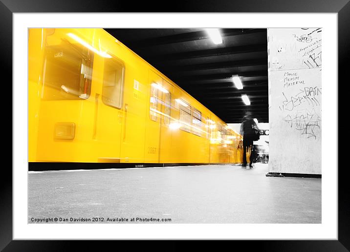 U-Bahn Berlin Underground Framed Mounted Print by Dan Davidson