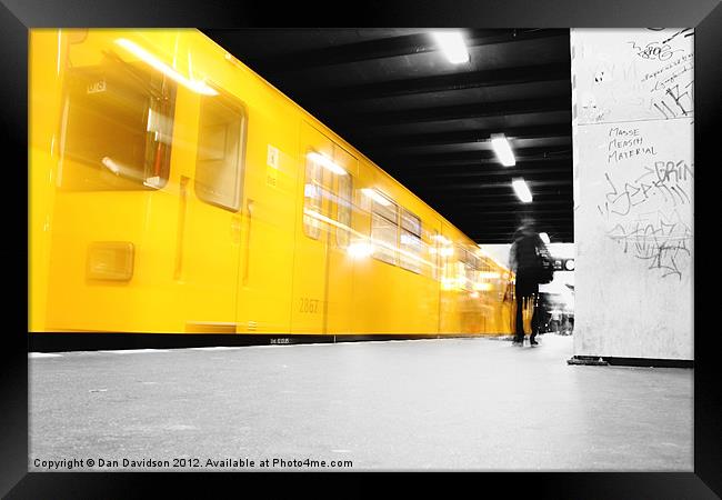 U-Bahn Berlin Underground Framed Print by Dan Davidson