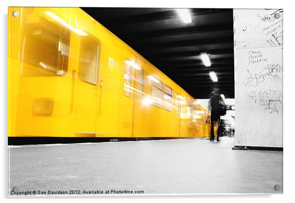 U-Bahn Berlin Underground Acrylic by Dan Davidson