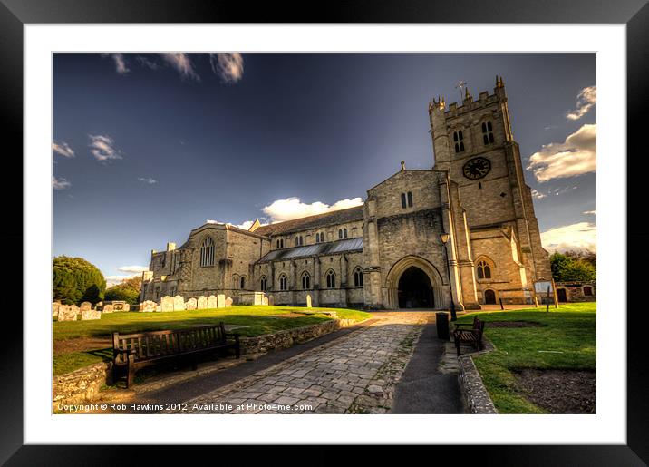Christchurch Priory Framed Mounted Print by Rob Hawkins