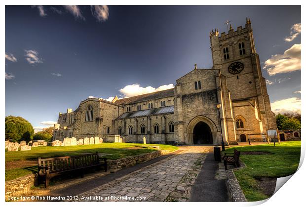 Christchurch Priory Print by Rob Hawkins