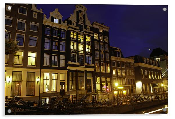 Amsterdam Canal Houses Acrylic by Buster Brown