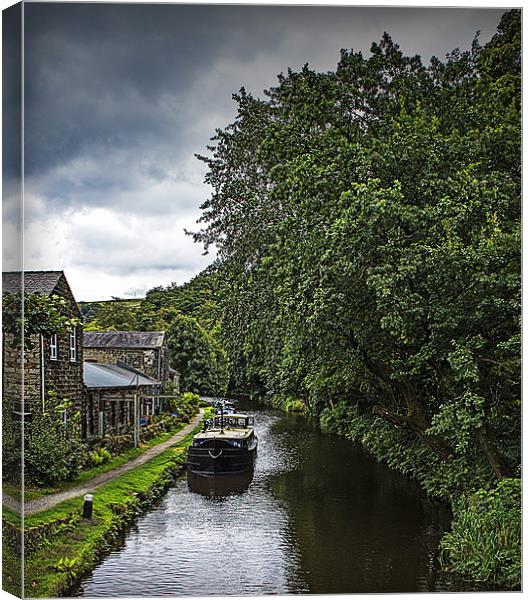 On the Canal Canvas Print by richard downes