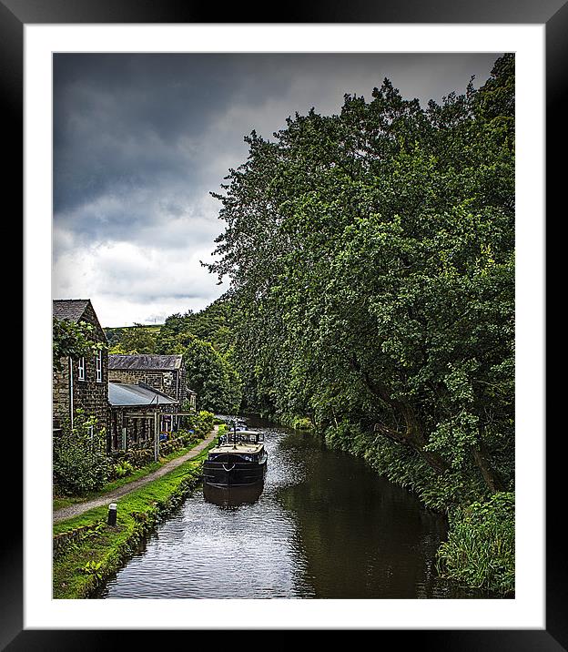 On the Canal Framed Mounted Print by richard downes