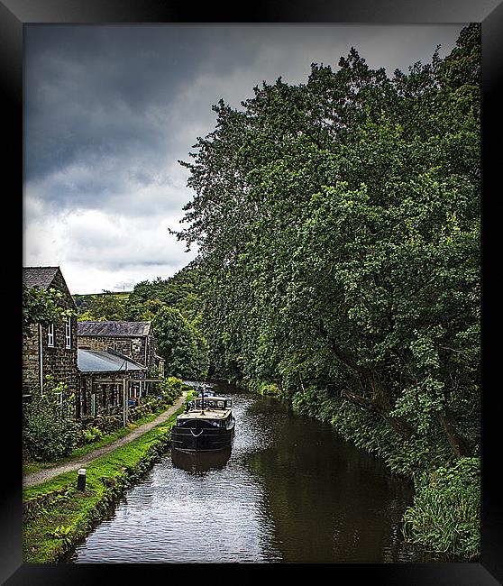 On the Canal Framed Print by richard downes