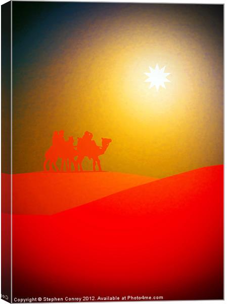 Following the Star Canvas Print by Stephen Conroy