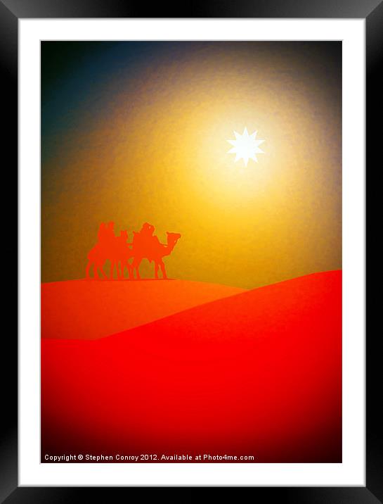 Following the Star Framed Mounted Print by Stephen Conroy