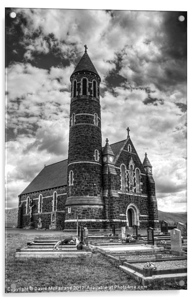 Sacred Heart Church, Dunlewey, Co Donegal Acrylic by David McFarland