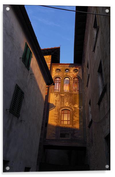 'Tuscany's Tranquil Castiglion Fibocchi Vista' Acrylic by Steven Dale
