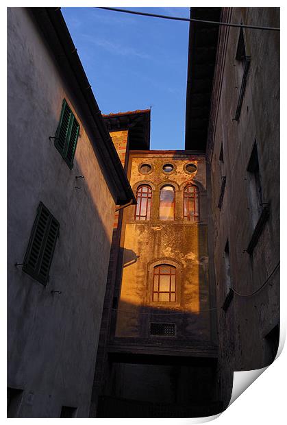 'Tuscany's Tranquil Castiglion Fibocchi Vista' Print by Steven Dale