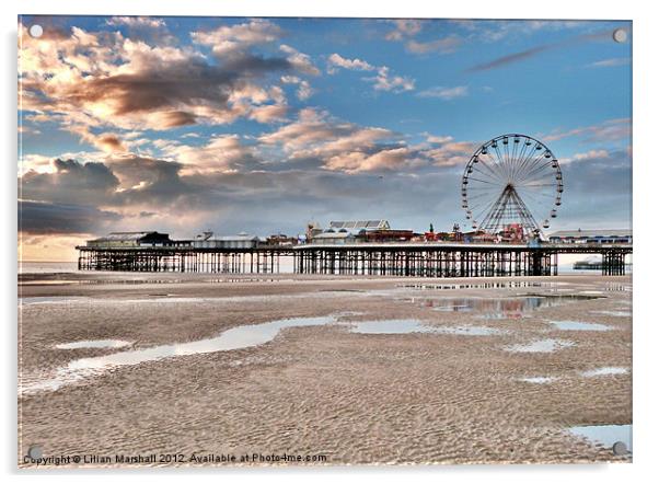 Central Pier-Blackpool Acrylic by Lilian Marshall