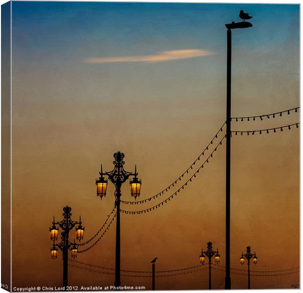Seafront Lights, Brighton Canvas Print by Chris Lord