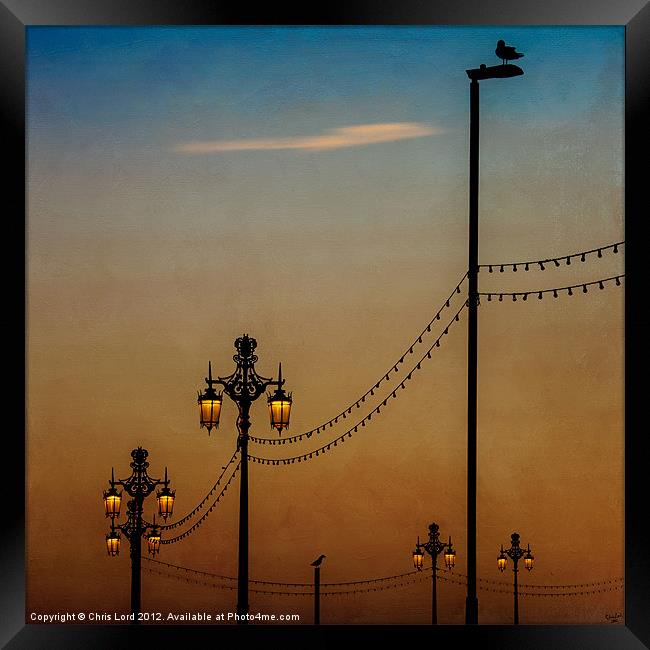 Seafront Lights, Brighton Framed Print by Chris Lord