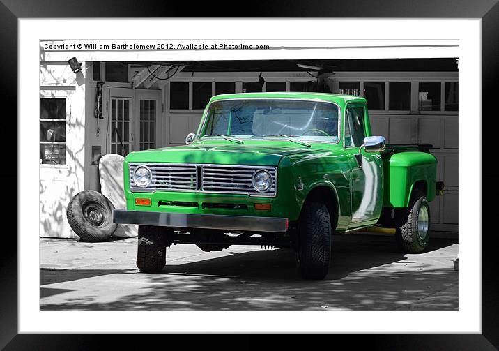 Green and Gray Framed Mounted Print by Beach Bum Pics