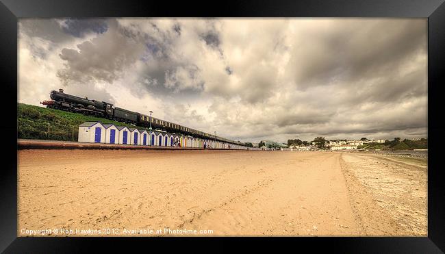 Kinlet Hall at Goodrington Sands Framed Print by Rob Hawkins