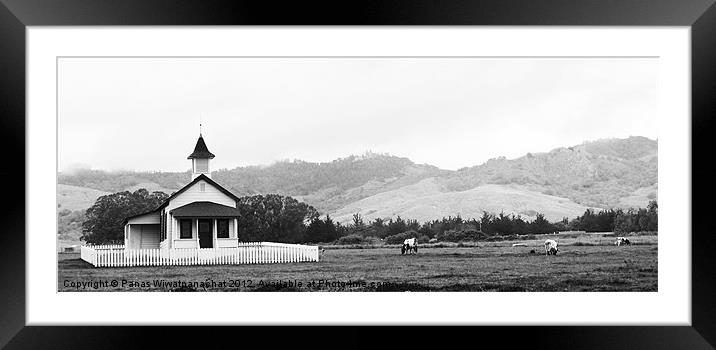 Mission San Miguel Framed Mounted Print by Panas Wiwatpanachat