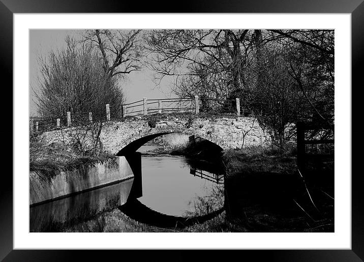 Mirrored bridge Framed Mounted Print by lauren whiting