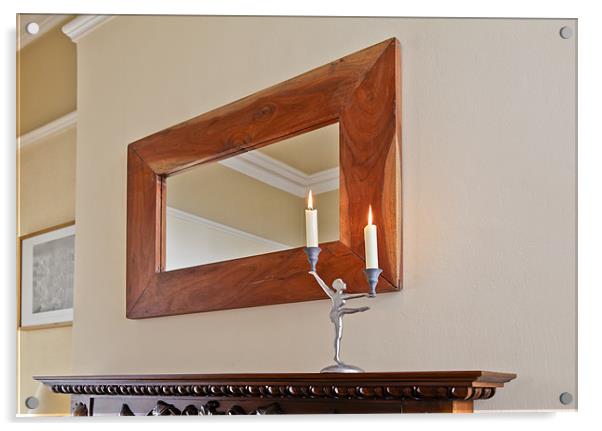 Country cottage mantlepiece candelalbra mirror Acrylic by Arfabita  