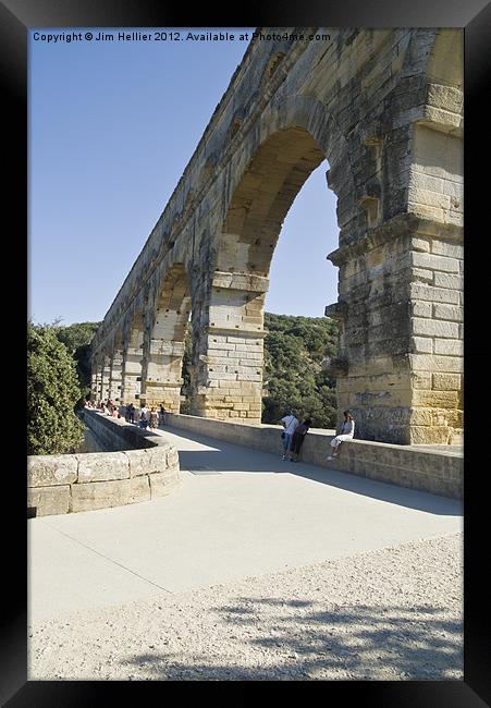 Pont Du Gard Framed Print by Jim Hellier