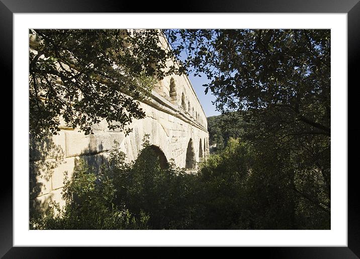 Pont Du Gard 02 Framed Mounted Print by Jim Hellier